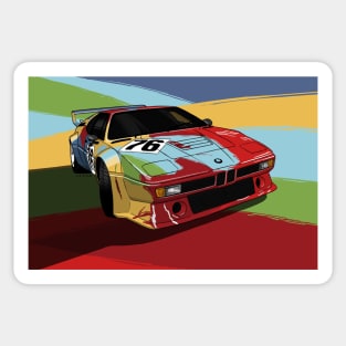 The amazing car art by Andy Warhol! Sticker